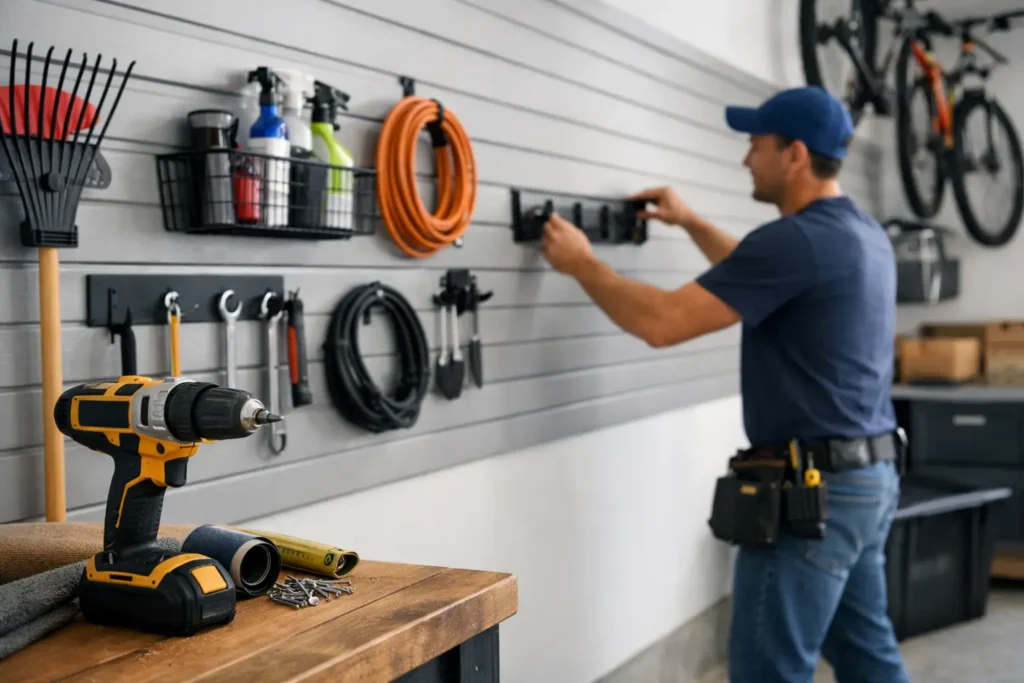 Slatwall Garage Storage Installation Done Right