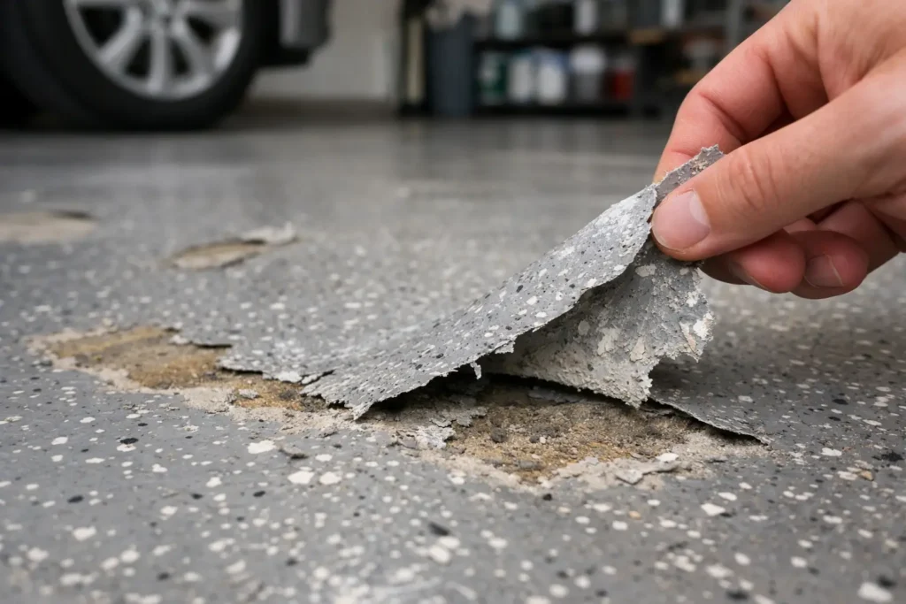 Garage Floor Coating Peeling Causes