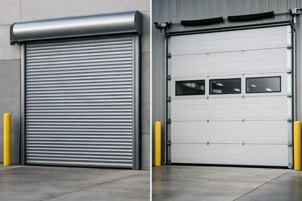 Commercial Roll Up Door Versus Sectional