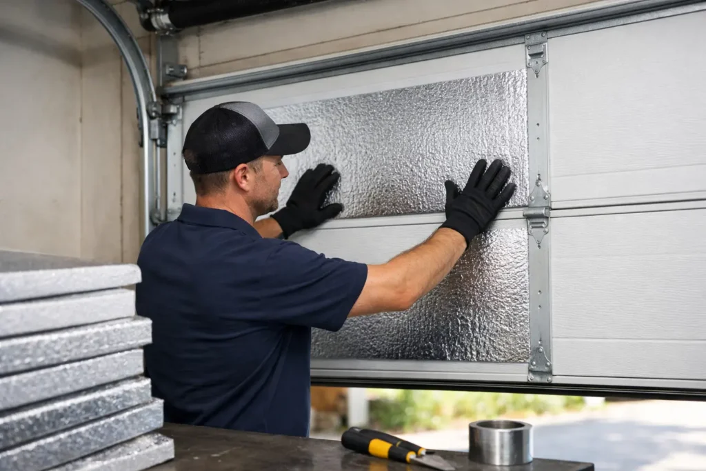 Garage Door Insulation Panels Installation