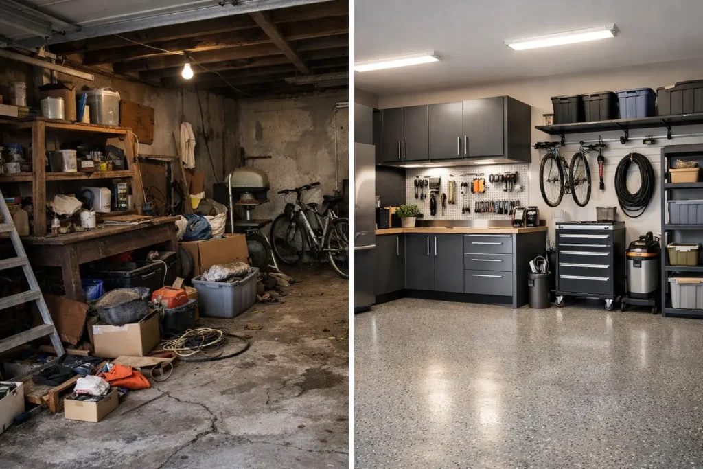 Garage Makeover Before and After Results
